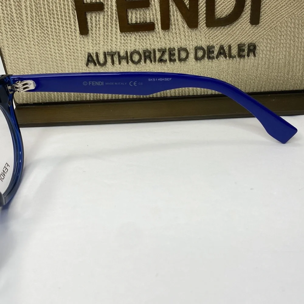 New Authentic- Fendi WOMEN'S FF0198 47MM OPTICAL FRAMES IN BLUE